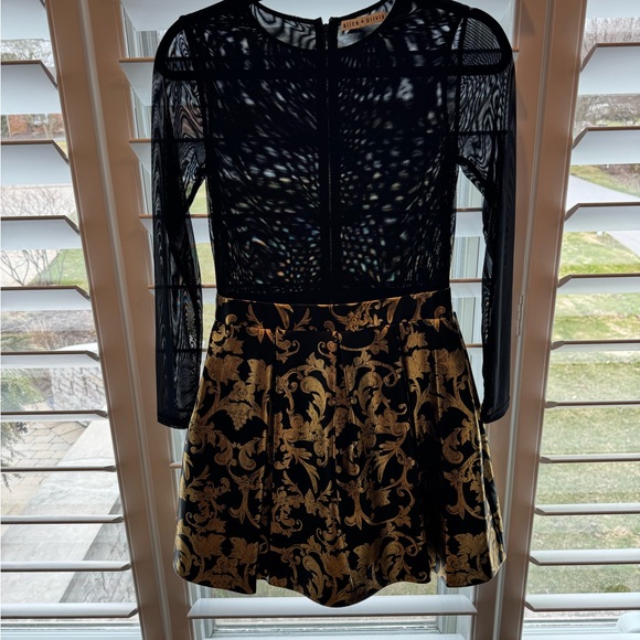 green emerald velvet dress Alice & Olivia